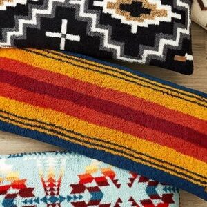 NeW Pendleton Multicolor Sherpa Body Bolster Pillow 48 x 20
